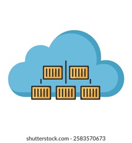 Cloud Container Orchestration Icon for DevOps Automation