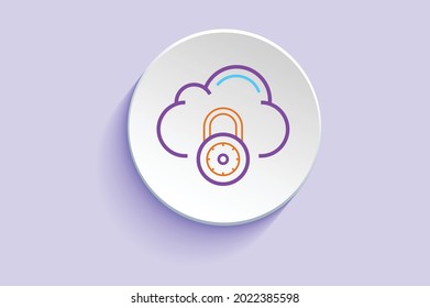 Cloud And Container Security Icon