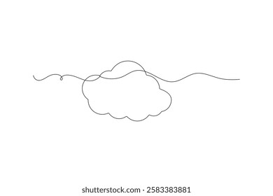 Cloud Continuous line drawing Vector illustration
