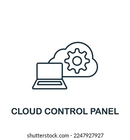 Cloud Control Panel icon. Monochrome simple Smart Technology icon for templates, web design and infographics