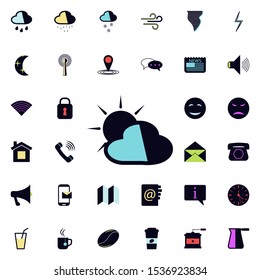 cloud cover icon. Universal set of web for website design and development, app development