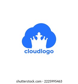 Cloud And Crown Logo On White