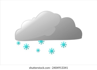 Nube con pegatina de Navidad con hielo de cristal