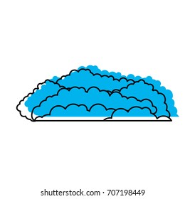 cloud cumulus blue watercolor silhouette vector illustration