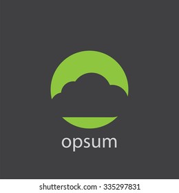 cloud cut identity template icon design element