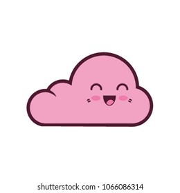 Cloud Cute character cartoon logo illustration vector