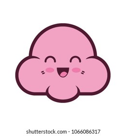 Cloud Cute character cartoon logo illustration vector
