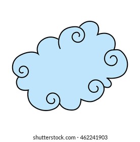 cloud cute drawing icon vector illustration design