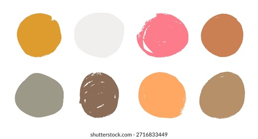 Cor do dançarino de nuvem da paleta do ano de 2026. Rótulo de traçado de pincel definido com textura pastel de giz de cera
