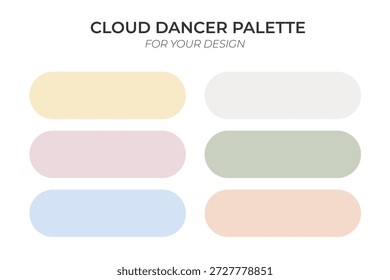 Paleta de bailarín de la nube para su diseño. Colores de moda armoniosos 2026.