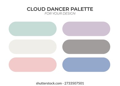 Cloud Dancer Palette für Ihr Design. Harmonische Trendfarben 2026.