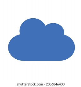 Cloud with dark blue colour, overcast sign icon vector
