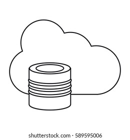 cloud data base technology thin line