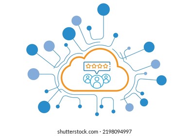 Cloud Data Centers Services and Products icon vector design