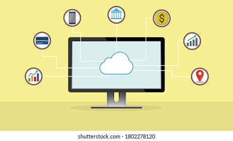 Cloud data computing, Business cloud marketing, Digital marketing technology.