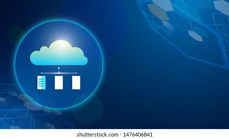 cloud data computing network connection concept design background eps 10 vector