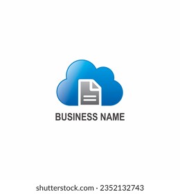 Cloud data digital media logo vector image