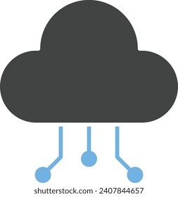 Cloud Data Distribution icon vector image. Suitable for mobile application web application and print media.