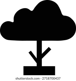 Icono de Descarga de datos en la nube que representa la transferencia de archivos desde el almacenamiento en línea aislado en fondo transparente