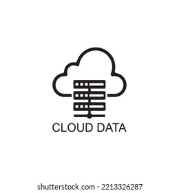 cloud data icon , database icon