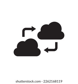 cloud data icon , database icon vector