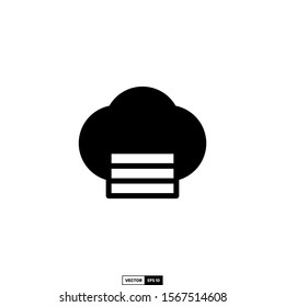 Cloud data icon, design inspiration vector template for interface and any purpose
