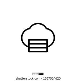 Cloud data icon, design inspiration vector template for interface and any purpose