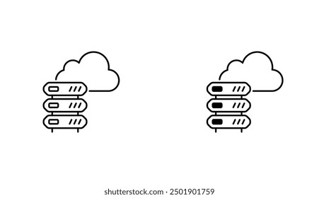 Cloud Data icon design with white background stock illustration