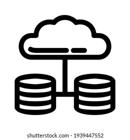 cloud data icon or logo isolated sign symbol vector illustration - high quality black style vector icons
