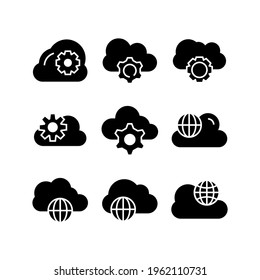 cloud data icon or logo isolated sign symbol vector illustration - Collection of high quality black style vector icons
