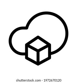 cloud data icon or logo isolated sign symbol vector illustration - high quality black style vector icons
