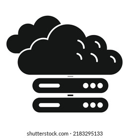 Cloud data icon simple vector. Crm database. Software consumer