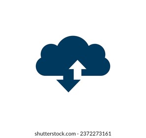 Cloud data icon. Vector illustration.