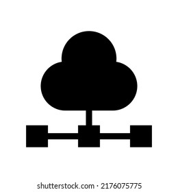 Cloud Data Icon Vector Symbol Design Illustration