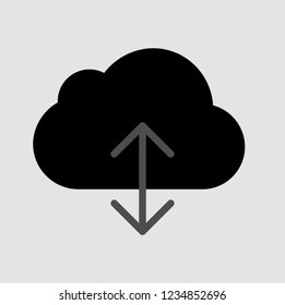 cloud data illustration techonology vector icon