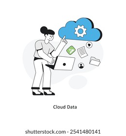 Ilustración de stock isométrica de Cloud Data. EPS Archivo ilustración de stock