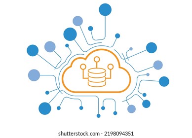 cloud Data Lifecycle icon vector design