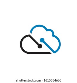 cloud data logo design vector template sign