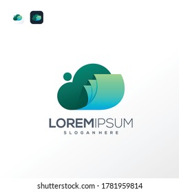 cloud data logo template ready to use