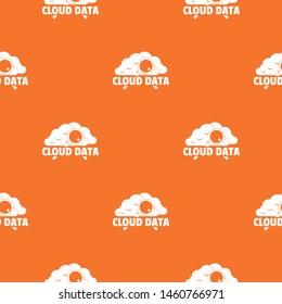 Cloud data pattern vector orange for any web design best