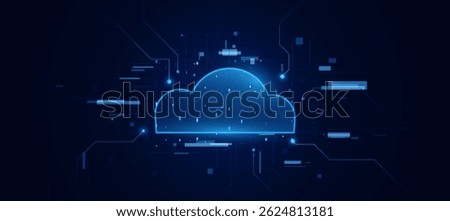 Cloud Data platform. Internet infrastructure concept. Abstract technology background. Digital saas solution.