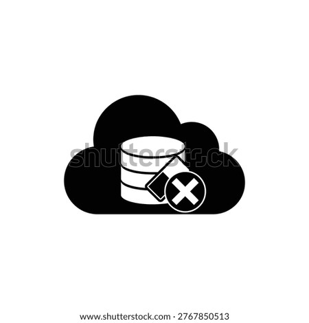 Cloud Data Removal and Deletion Icon