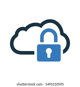 Cloud, data, security, protection icon
