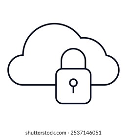 cloud data security technology linear isolated
