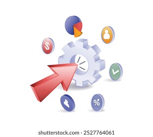 Cloud data server computer isometric illustration