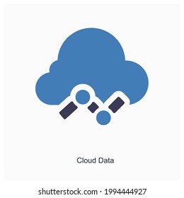 Cloud Data or Server Icon Concept 