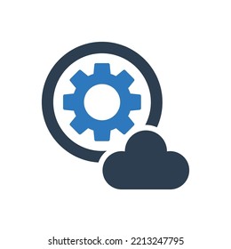 Cloud Data Setting Icon Sign Symbol 