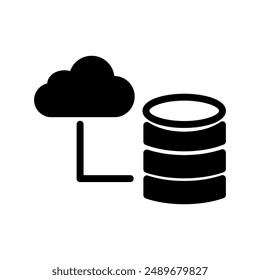 cloud data sharing icon or logo isolated sign symbol vector illustration - high quality black style vector icons