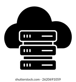 Cloud Data Simple Icon Vector Illustration Concept