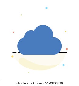 Cloud, Data, Storage, Cloudy Abstract Flat Color Icon Template. Vector Icon Template background